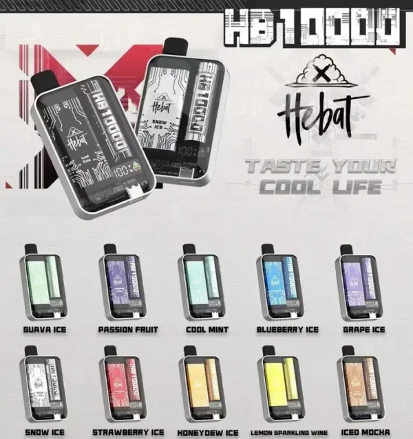 173c3b35a62d031e8fda2cbfdf05aa94.webp Hebat 喜貝 10000口 拋棄式電子煙 搭載全新LED螢幕顯示技術與5%尼古丁鹽 展現多口味解析