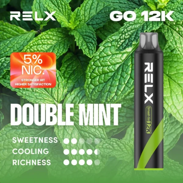RELX Smash Go 12000口 拋棄式電子煙 主打獨家防乾燒技術 結合15ml澎湃大容量與3%~5%尼古丁鹽調配
