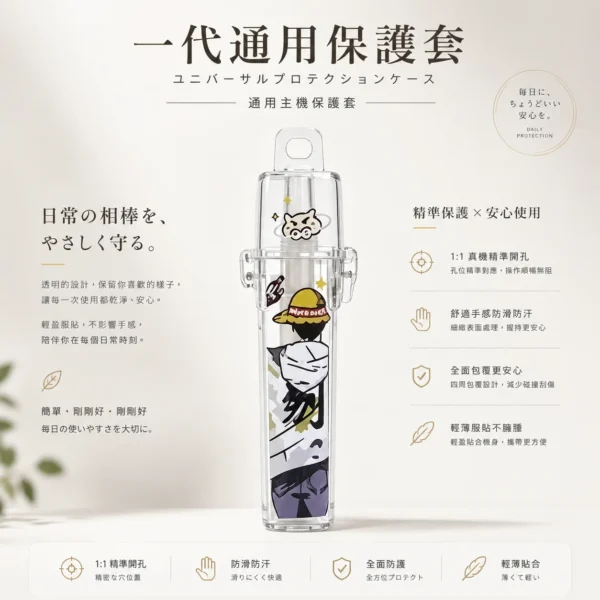ChatGPT-Image-2026年8月21日-上午01_33_32.webp 一代通用主機保護套 通透感卡通貼圖外觀設計 兼具防摔與防刮特色 為主機增添個人風格