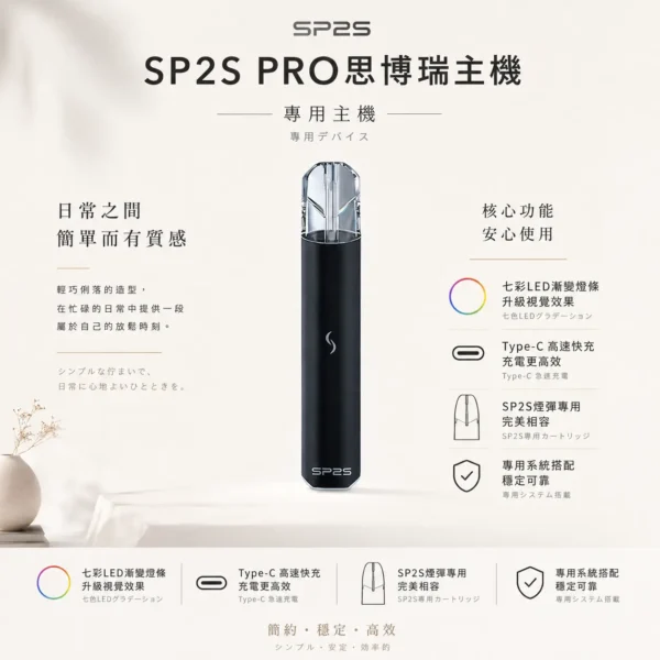 ChatGPT-Image-2026年8月24日-下午10_27_39.webp SP2S PRO 思博瑞 專用主機 搭載升級版七彩LED漸變燈條 結合潮流視覺與Type-C高速快充
