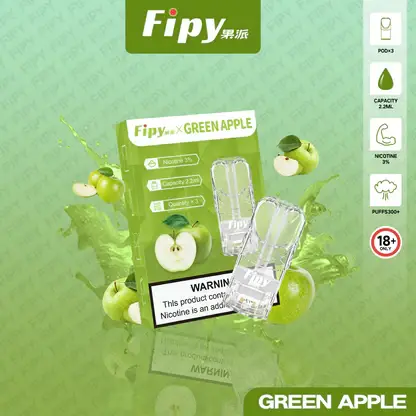 【買3贈主機】Fipy 果派 一代通用煙彈 融合透明美學視覺設計與頂級陶瓷芯技術 打造3%尼古丁鹽爆汁風味