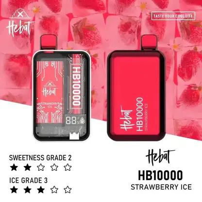 Hebat喜貝拋棄式一次性10000口-1.webp Hebat 喜貝 10000口 拋棄式電子煙 搭載全新LED螢幕顯示技術與5%尼古丁鹽 展現多口味解析