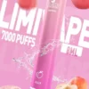 LIMI拋棄式一次性7000口.webp LIMI 7000口 拋棄式電子煙 主打3.5%尼古丁鹽強勁擊喉感與冰感水果系列清涼口感 結合吸氣發光LED燈條與650mAh可充電池