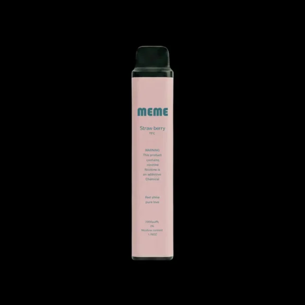 MEME-straw-berry.webp MEME 韓國熱銷 7000口 拋棄式電子煙 採用極致絲滑韓系調香工藝 結合3%尼古丁鹽黃金配比與細膩霧化技術