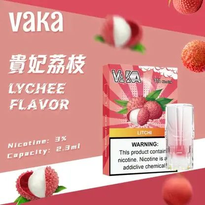VAKA 一代通用煙彈 2.3ml三顆入 主打七彩LED閃爍燈效與升級陶瓷芯技術 結合3%尼古丁鹽順滑口感 完美適配一代主機