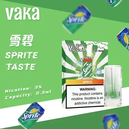 VAKA 一代通用煙彈 2.3ml三顆入 主打七彩LED閃爍燈效與升級陶瓷芯技術 結合3%尼古丁鹽順滑口感 完美適配一代主機