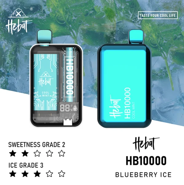 lanmei.webp Hebat 喜貝 10000口 拋棄式電子煙 搭載全新LED螢幕顯示技術與5%尼古丁鹽 展現多口味解析