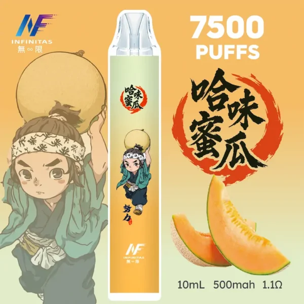 INF 無限 鬼滅之刃聯名 7500口 拋棄式電子煙 主打鬼滅之刃聯名造型與10ml大容量煙油 結合Mesh網芯爆發口感與550mAh大電芯