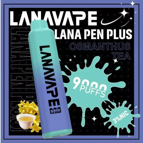 圖片_20260721191307-768x768-1.webp LANA PEN PLUS 9000口 拋棄式電子煙 筆型外觀搭配Mesh網芯與15ml巨量儲油 給您順暢體驗